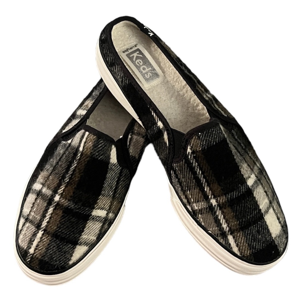 NEW Keds Double Decker Mule Plaid Slip On Sneaker Sz 8.5